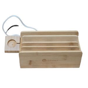 Natural wood charging station